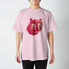 紅子(にゃんこ展 EAST-303-に)の跳ぶネコ Regular Fit T-Shirt
