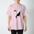 Karinsyrupの猫と帽子(黒) Regular Fit T-Shirt