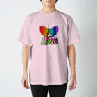 UNA the papillon🎀うなザパピヨンのLOVE RAINBOW ウナ Regular Fit T-Shirt