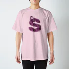 テンピヤのイニシャルS（スズメ/パープル） Regular Fit T-Shirt