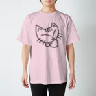 Satosee!Link（サトシドットリンク）のしろねこのミケコ。 スタンダードTシャツ