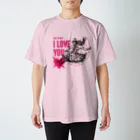 らぶぷろ圧ショップの圧してますTシャツ（PINK_BK） Regular Fit T-Shirt