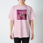 犬のしっぽの高次元ピンクシェール Regular Fit T-Shirt