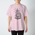 7IRO GLAMOUROUSのノエル・デストロイ・クラッシャー線画Tシャツ淡色 Regular Fit T-Shirt