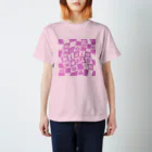 ミジワールドSUZURIショップのくねくね Pink スタンダードTシャツ