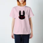 ameyoのウサギ black スタンダードTシャツ