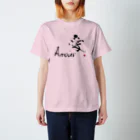 筆文字屋 MikeyのTシャツ（愛・Amour）ロゴ大 Regular Fit T-Shirt