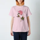 YURI MIUの芍薬 ＊ Pink Peony 02 Regular Fit T-Shirt