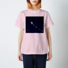 Teatime ティータイムのjet stream GALAXY 夜の飛行機星空 スタンダードTシャツ