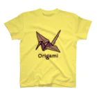 MrKShirtsのOrigami (折り紙鶴) 色デザイン スタンダードTシャツ