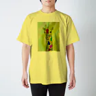 昆布しょうゆのGiraffe Painting Regular Fit T-Shirt