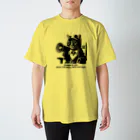 黒猫ファブリックのDrama is life with the dull cats cut out. スタンダードTシャツ