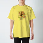 ituko*tukiyama-khの275★月山いつこ作品★椿の花ね2●おひなの編み棒2★葉っぱっこ2 Regular Fit T-Shirt