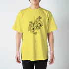 式日レコード - Shukijitsu Recordsのモノクロフロッグ Regular Fit T-Shirt