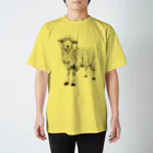 ひつじがりやさんの線画たろちん Regular Fit T-Shirt