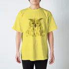 ツルマルデザインのフクロウ Regular Fit T-Shirt