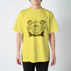 蛾売りおじさんのヤママユ のための図案（チャコールグレー） Regular Fit T-Shirt
