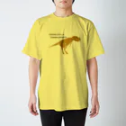 NIKORASU GOのユーモアデザイン「おにさんこちら、手のなる方へ」 スタンダードTシャツ