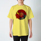 3eyesのZODIAC rooster（酉）　円 Regular Fit T-Shirt