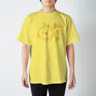 黄印のらくが黄マンボウ スタンダードTシャツ
