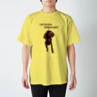 NIKORASU GOのユーモアラブラドールデザイン「飛びつけば」（Tシャツ・パーカー・グッズ・ETC） スタンダードTシャツ