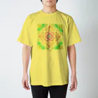 Toko Nataraja Baliの正方形グラデ、前面薄色、背面濃色 Regular Fit T-Shirt