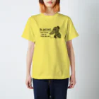 dokukinoko1000の怪鳥ハシビロコウのセンさん1　モノクロ スタンダードTシャツ