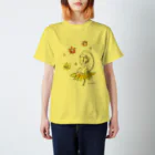 めりこの幸せのお花とさる スタンダードTシャツ