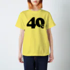 シンプルロゴtシャツbyアンディの40℃シンプルロゴtシャツ（黒文字） Regular Fit T-Shirt