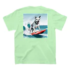 studio eizoのおいら波乗り🐕犬サーファー🏄 スタンダードTシャツの裏面