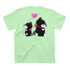 黒柴の梅吉でやんすのおててをつなぎたい季節に❤︎ スタンダードTシャツの裏面