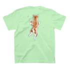 ゆるいTシャツ自己満足用の柴犬こむぎdancing スタンダードTシャツの裏面