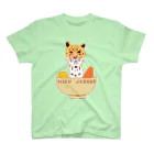 NIKORASU GOのユーモアダジャレデザイン「肉ジャガー」 スタンダードTシャツ
