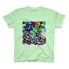 pucho_mermaidのTropical flowers  Regular Fit T-Shirt