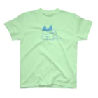 MONKUMIKOの座るこねこ（青） Regular Fit T-Shirt