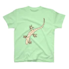 LalaHangeulのJapanese gecko(ニホンヤモリ)　英語デザイン スタンダードTシャツ