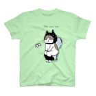 ほっかむねこ屋（アトリエほっかむ）のトイレねこ　黒 スタンダードTシャツ