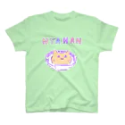 NIKORASU GOのダジャレデザイン「にゃーはん」 スタンダードTシャツ