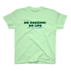 牛のTシャツ屋のNO ZUCCHINI NO LIFE スタンダードTシャツ