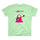 フトンナメクジのI LOVE MUSIC - アイラヴミュージック エレクトリックベースVer.  Regular Fit T-Shirt