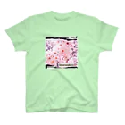 水彩屋のモコモコ🌸零れ桜 スタンダードTシャツ