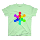 良夢多のお店のFruitsOfLife_MultipleCilcles_RamutaColor スタンダードTシャツ