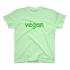 VEGAN SHOP FREEのvegan（緑ロゴ） スタンダードTシャツ