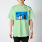 投資株クラTシャツSUZURI店のおはぎゃー！（Tシャツ･パーカー）（投資・株クラのデザイン） Regular Fit T-Shirt