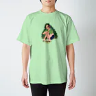 YUMMYのGREENなメガネちゃん💚 スタンダードTシャツ