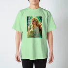 美少女天使の輝くエメラルドグリーンの美少女天使 スタンダードTシャツ