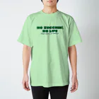 牛のTシャツ屋のNO ZUCCHINI NO LIFE スタンダードTシャツ