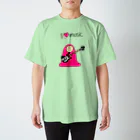 フトンナメクジのI LOVE MUSIC - アイラヴミュージック エレクトリックベースVer.  Regular Fit T-Shirt