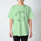 Shinya_rocketのオーサム！シロクマくん/線ver. Regular Fit T-Shirt