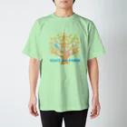 フェザーフレンズの鳥/Peace on Earthツリー Regular Fit T-Shirt